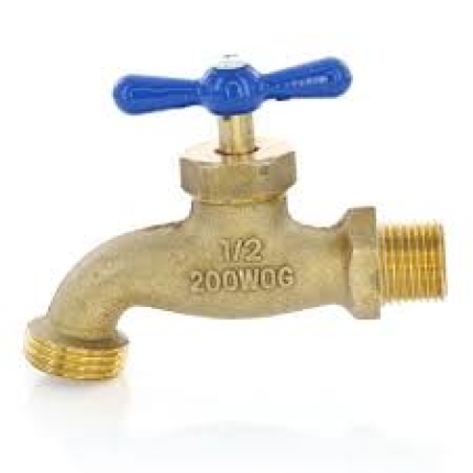 CHORROS DE 1/2" Y 3/4" CON ROSCA PARA MANGUERA DE 3/4"